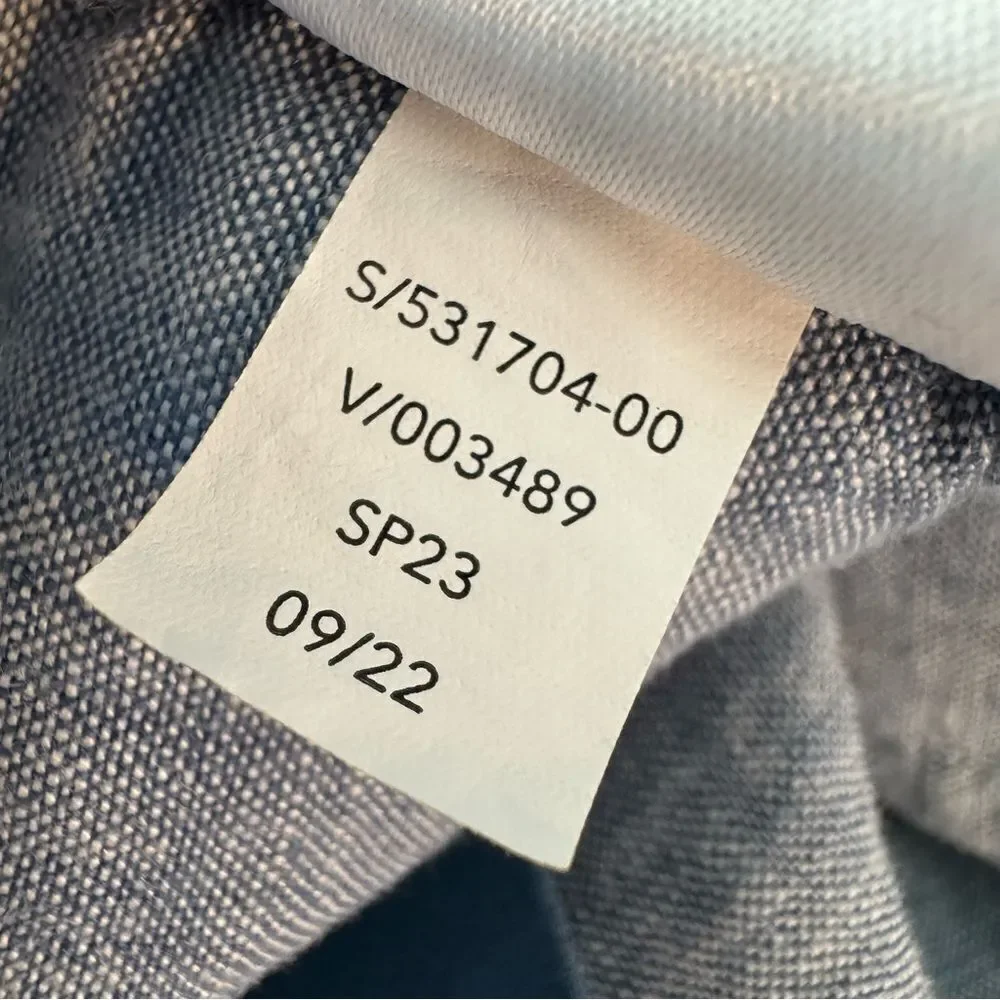 ATHLETA Retreat Linen Jogger Pants in Chambray Blue Size 16 Tall